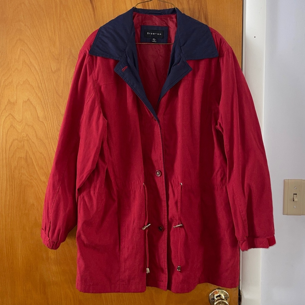 Braetan Vintage Red Lightweight Hooded Jacket